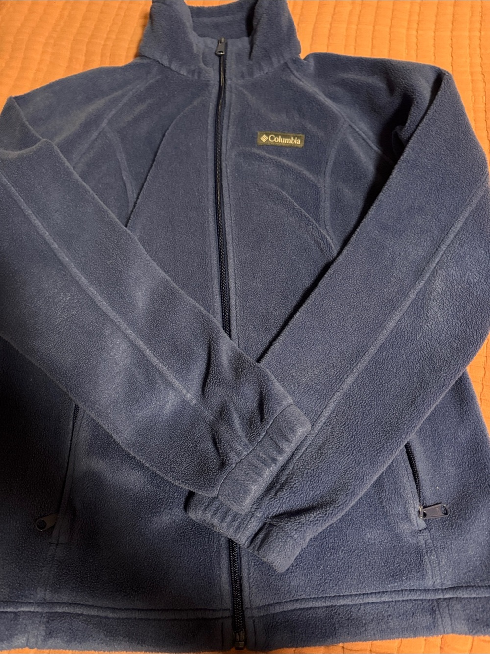 Columbia Navy Blue Full‑Zip Fleece Jacket